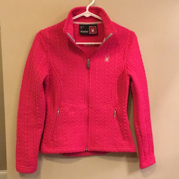 Spyder Jackets & Blazers - Pink Spyder cable knit new jacket
